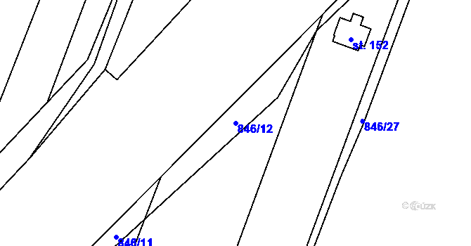 Parcela st. 846/12 v KÚ Neplachov, Katastrální mapa