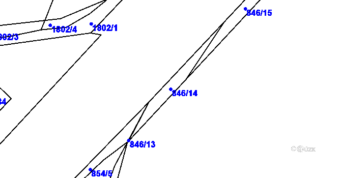 Parcela st. 846/14 v KÚ Neplachov, Katastrální mapa