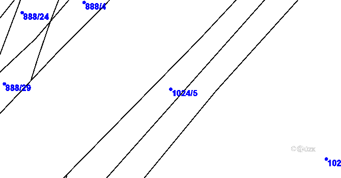 Parcela st. 1024/5 v KÚ Neplachov, Katastrální mapa