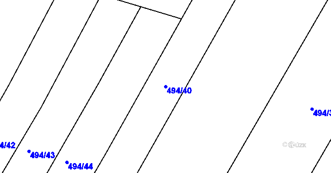 Parcela st. 494/40 v KÚ Neplachov, Katastrální mapa