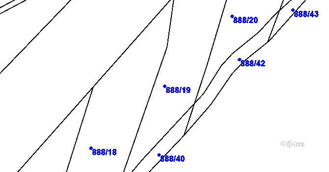 Parcela st. 888/19 v KÚ Neplachov, Katastrální mapa