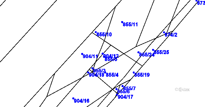 Parcela st. 904/12 v KÚ Neplachov, Katastrální mapa