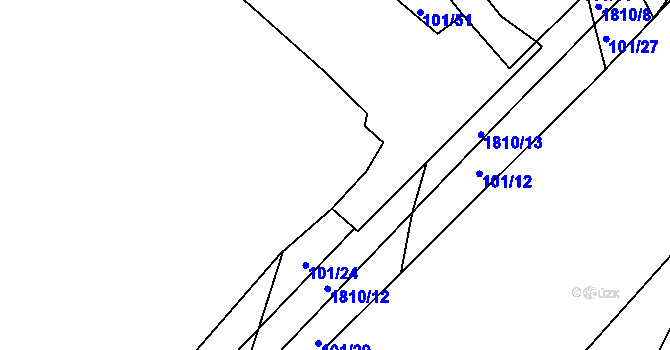 Parcela st. 101/52 v KÚ Neplachov, Katastrální mapa