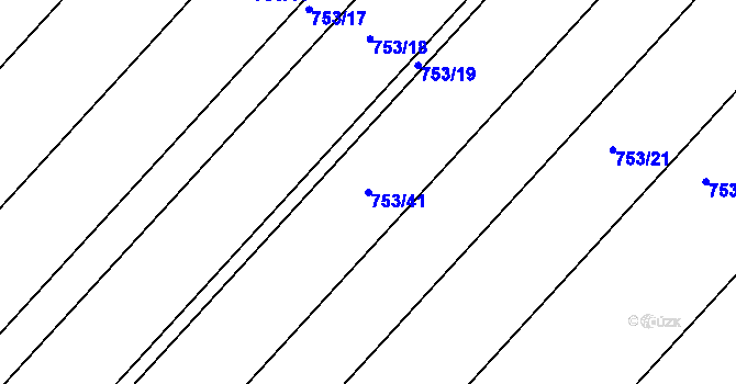 Parcela st. 753/41 v KÚ Neplachov, Katastrální mapa