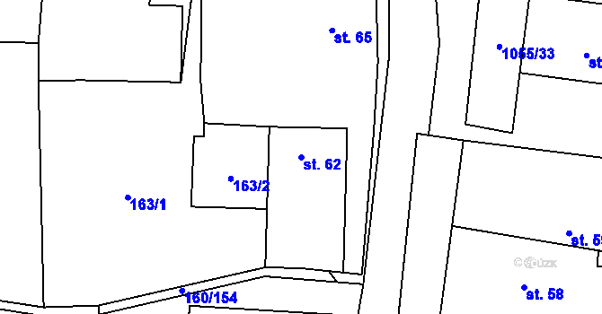 Parcela st. 62 v KÚ Nepolisy, Katastrální mapa