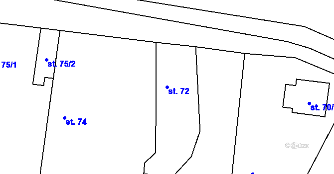 Parcela st. 72 v KÚ Nepolisy, Katastrální mapa