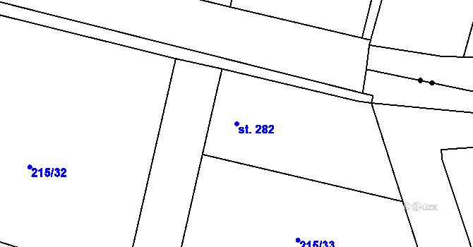 Parcela st. 282 v KÚ Nepolisy, Katastrální mapa