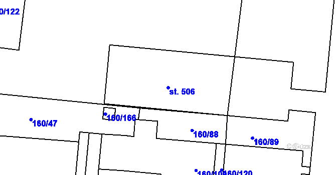 Parcela st. 506 v KÚ Nepolisy, Katastrální mapa