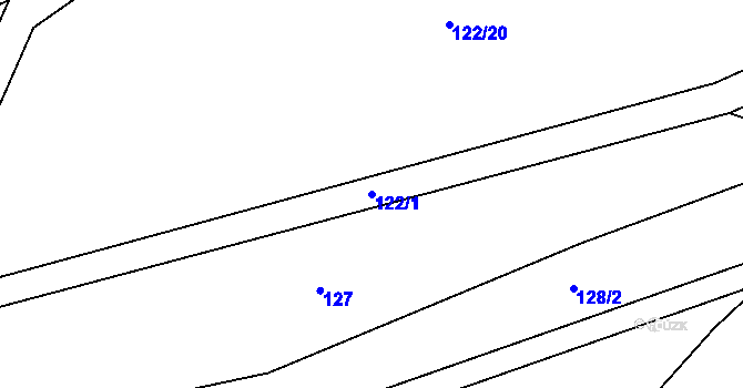 Parcela st. 122/1 v KÚ Nepoměřice, Katastrální mapa