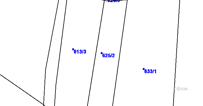 Parcela st. 625/2 v KÚ Nepomuk pod Třemšínem, Katastrální mapa