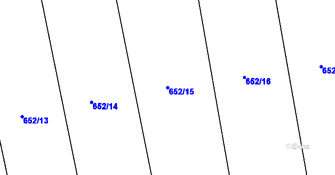Parcela st. 652/15 v KÚ Nepomuk pod Třemšínem, Katastrální mapa