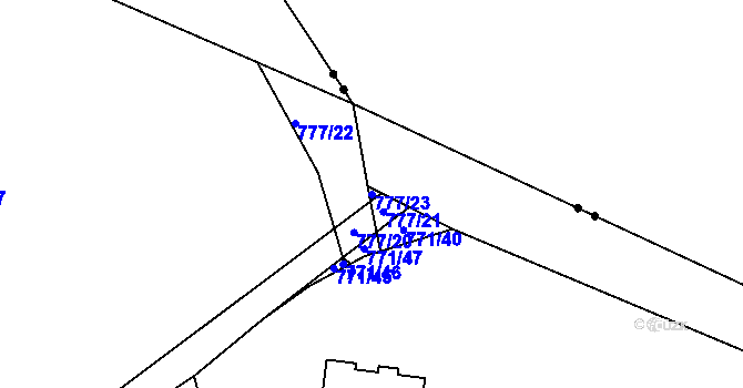 Parcela st. 777/23 v KÚ Nepomuk pod Třemšínem, Katastrální mapa