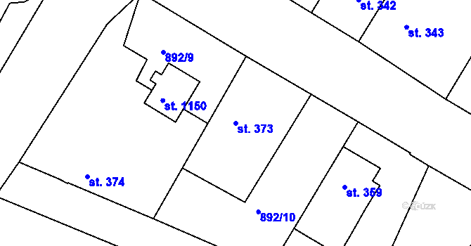 Parcela st. 373 v KÚ Nepomuk, Katastrální mapa