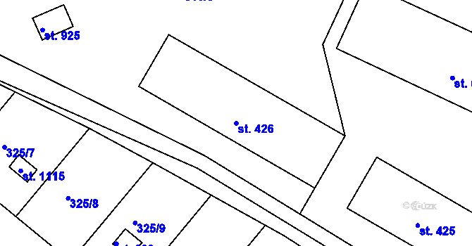 Parcela st. 426 v KÚ Nepomuk, Katastrální mapa