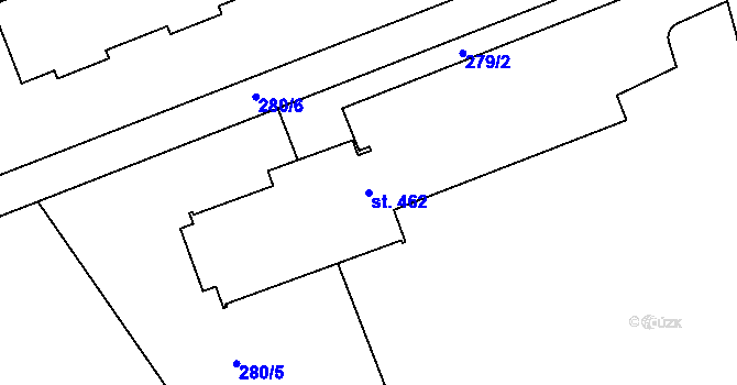 Parcela st. 462 v KÚ Nepomuk, Katastrální mapa