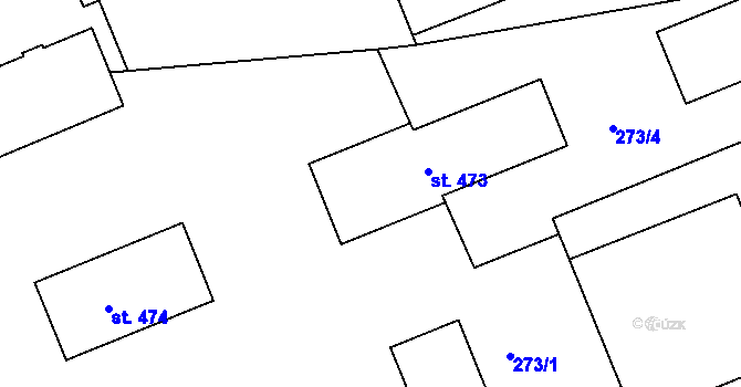Parcela st. 473 v KÚ Nepomuk, Katastrální mapa