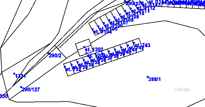 Parcela st. 738 v KÚ Nepomuk, Katastrální mapa
