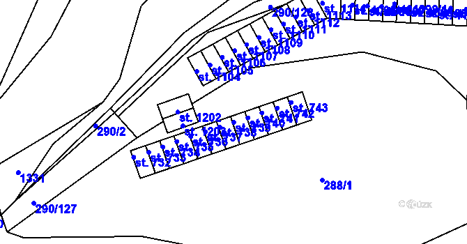 Parcela st. 739 v KÚ Nepomuk, Katastrální mapa