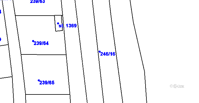Parcela st. 246/16 v KÚ Nepomuk, Katastrální mapa