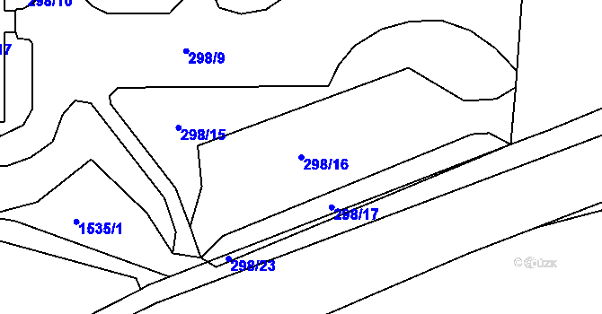 Parcela st. 298/16 v KÚ Nepomuk, Katastrální mapa