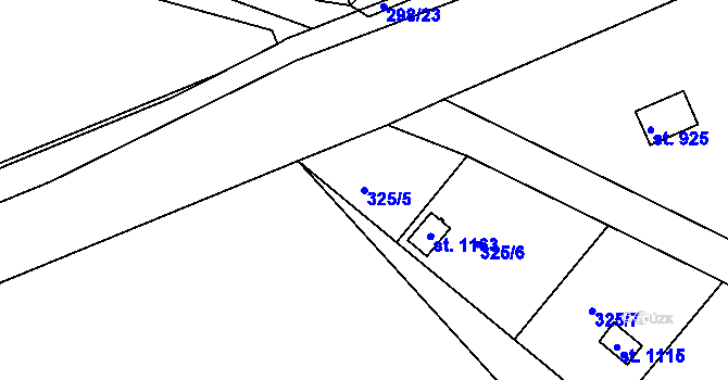 Parcela st. 325/5 v KÚ Nepomuk, Katastrální mapa