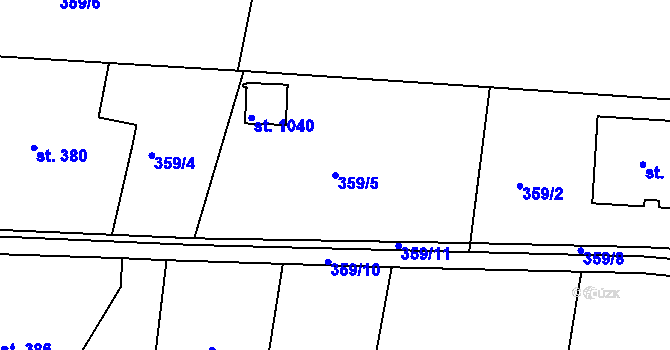 Parcela st. 359/5 v KÚ Nepomuk, Katastrální mapa