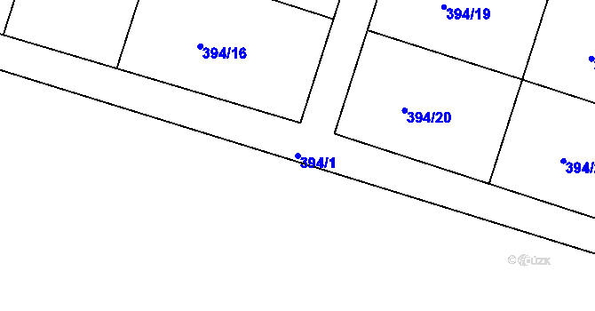 Parcela st. 394/1 v KÚ Nepomuk, Katastrální mapa