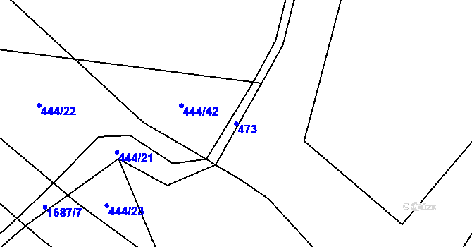 Parcela st. 473 v KÚ Nepomuk, Katastrální mapa