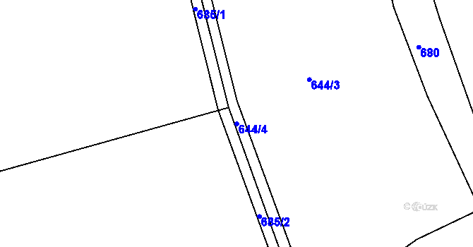 Parcela st. 644/4 v KÚ Nepomuk, Katastrální mapa