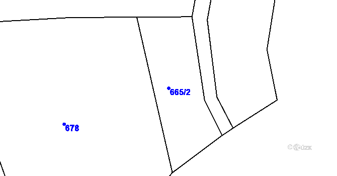 Parcela st. 665/2 v KÚ Nepomuk, Katastrální mapa