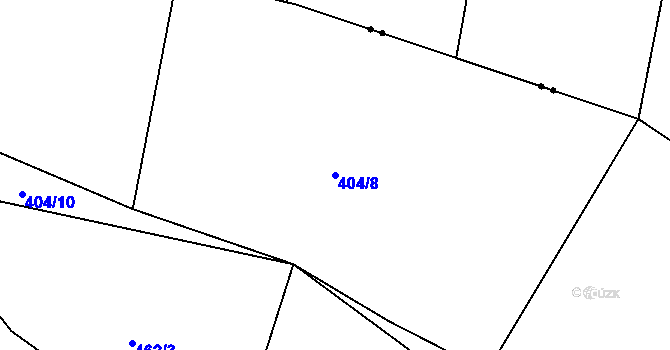 Parcela st. 404/8 v KÚ Nepomuk, Katastrální mapa