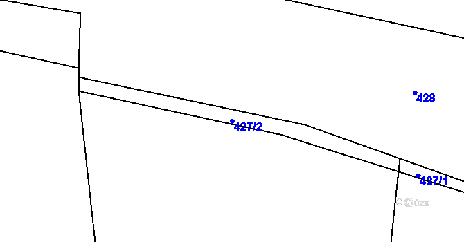 Parcela st. 427/2 v KÚ Nepomuk, Katastrální mapa