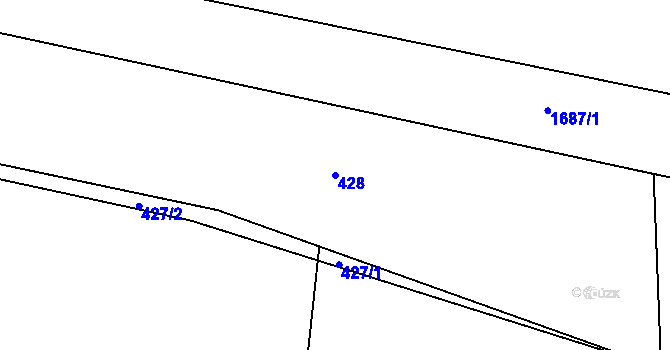Parcela st. 428 v KÚ Nepomuk, Katastrální mapa