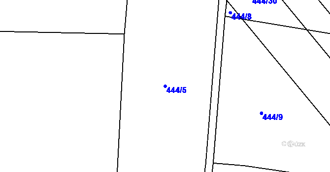 Parcela st. 444/5 v KÚ Nepomuk, Katastrální mapa