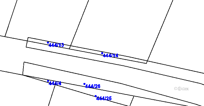 Parcela st. 444/14 v KÚ Nepomuk, Katastrální mapa