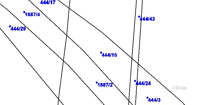 Parcela st. 444/15 v KÚ Nepomuk, Katastrální mapa