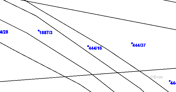 Parcela st. 444/16 v KÚ Nepomuk, Katastrální mapa