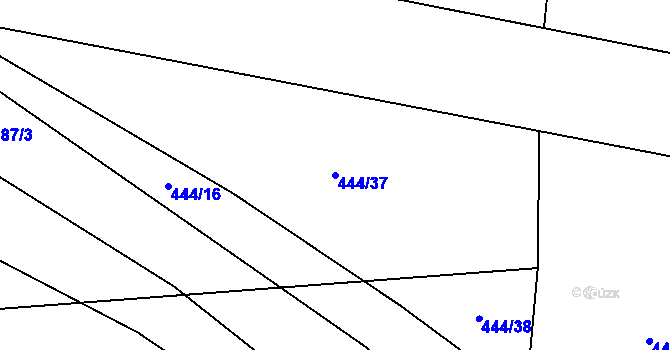 Parcela st. 444/37 v KÚ Nepomuk, Katastrální mapa