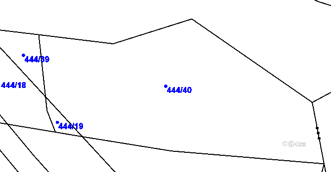 Parcela st. 444/40 v KÚ Nepomuk, Katastrální mapa