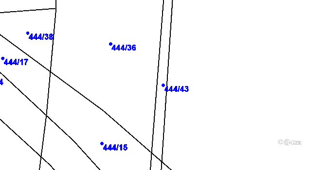 Parcela st. 444/43 v KÚ Nepomuk, Katastrální mapa
