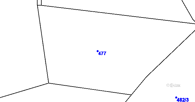 Parcela st. 477 v KÚ Nepomuk, Katastrální mapa