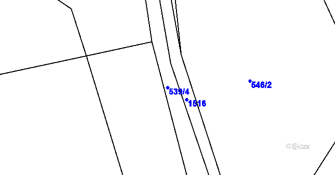 Parcela st. 539/4 v KÚ Nepomuk, Katastrální mapa