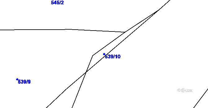 Parcela st. 539/10 v KÚ Nepomuk, Katastrální mapa