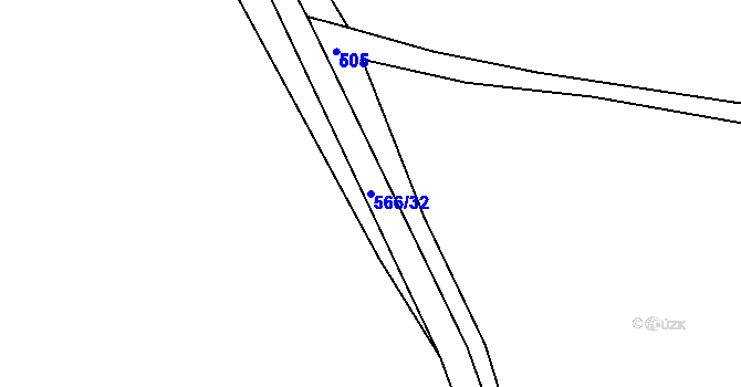 Parcela st. 566/32 v KÚ Nepomuk, Katastrální mapa