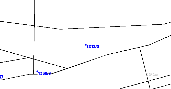 Parcela st. 1313/3 v KÚ Nepomuk, Katastrální mapa