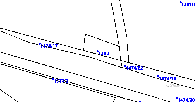 Parcela st. 1383 v KÚ Nepomuk, Katastrální mapa