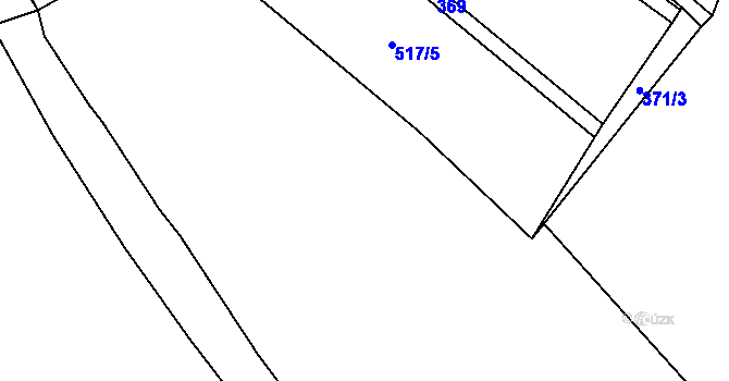 Parcela st. 390/4 v KÚ Dvérce, Katastrální mapa