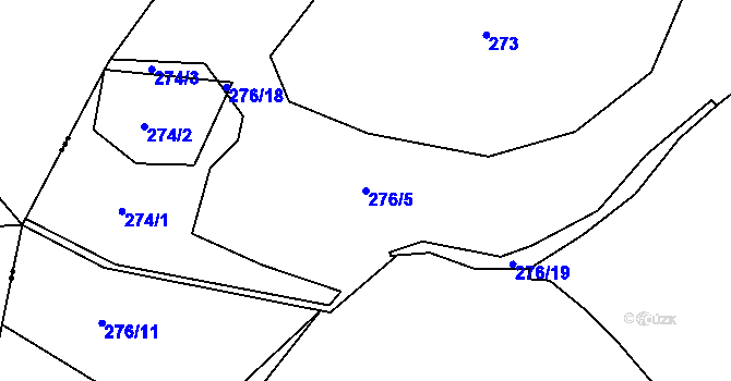 Parcela st. 276/5 v KÚ Nepřejov, Katastrální mapa