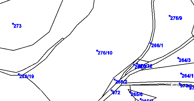 Parcela st. 276/10 v KÚ Nepřejov, Katastrální mapa