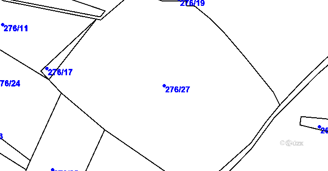 Parcela st. 276/27 v KÚ Nepřejov, Katastrální mapa